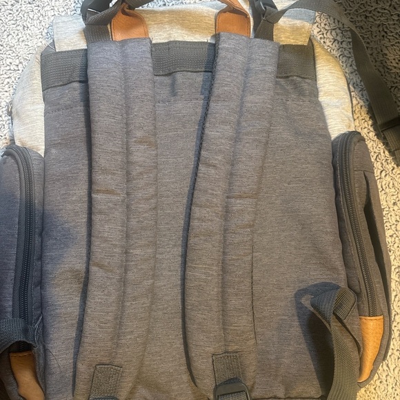 Eddie Bauer Two-Tone Backpack in Gray and Tan - Picture 5 of 5